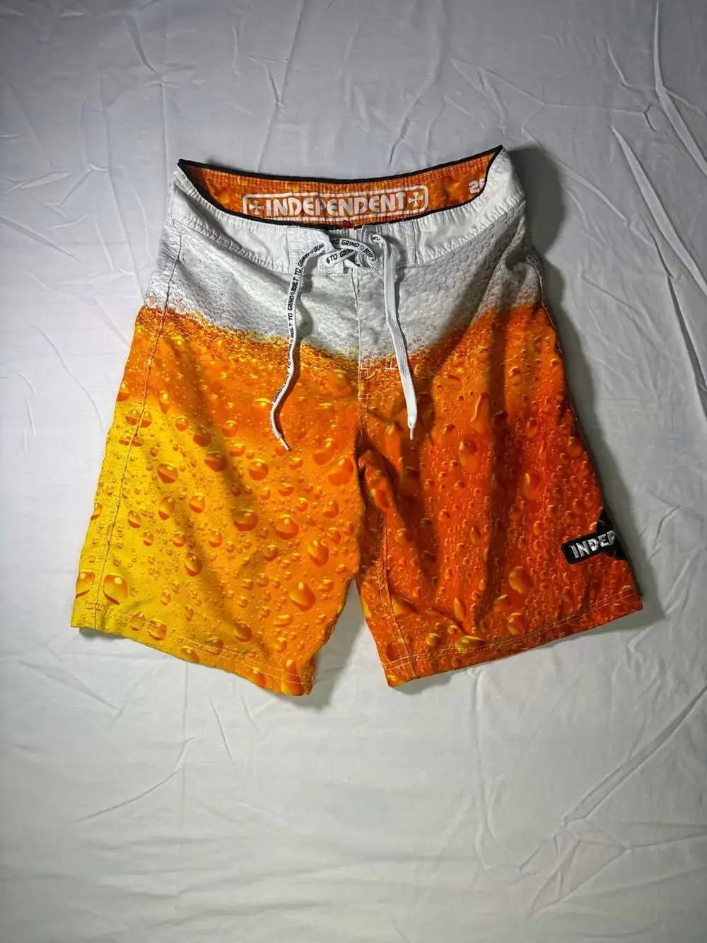 Independent 'Built to Grind' Beer Print Board Shorts